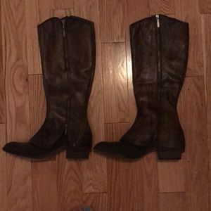 Real leather brown boots